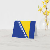 Flag Notecard Bosnië-Herzegovina Kaart (Gele Bloem)