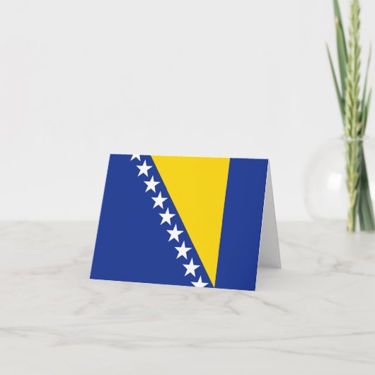 Flag Notecard Bosnië-Herzegovina Kaart (Voorkant)