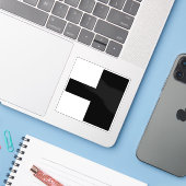 Flag of Aarwangen district, Switzerland Sticker (Laptop met iPhone)