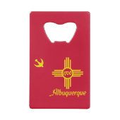 Flag of Albuquerque, New Mexico Credit Card Bottle Kredietkaart Flessenopener (Voorkant)