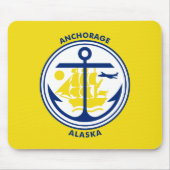Flag of Anchorage, Alaska Mouse Pad Muismat (Voorkant)