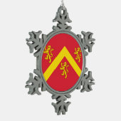 Flag of Anglesey Tin Sneeuwvlok Ornament (Links)