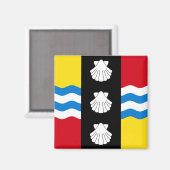 Flag of Bedfordshire Magnet Magneet (Voorkant / Achterkant)