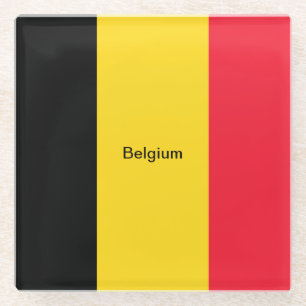 Flag of Belgium Glazen Onderzetter