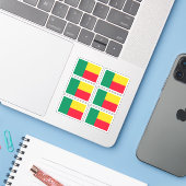 Flag of Benin - a collection Stickers (Laptop met iPhone)