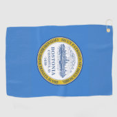 Flag of Boston, Massachusetts  Golfhanddoek (Horizontaal)