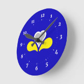 Flag of Brussels, Belgium Square Wall Clock Ronde Klok (Hoek)