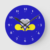 Flag of Brussels, Belgium Square Wall Clock Ronde Klok (Voorkant)