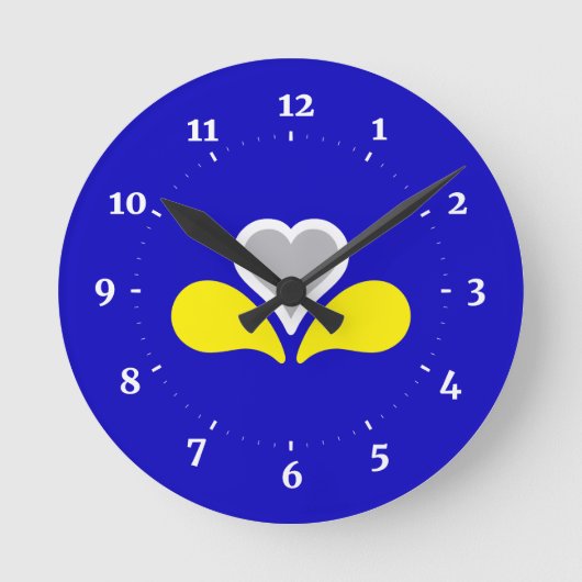 Flag of Brussels, Belgium Square Wall Clock Ronde Klok (Voorkant)
