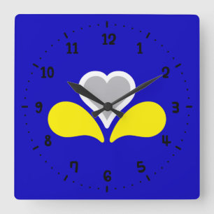 Flag of Brussels, Belgium Square Wall Clock Vierkante Klok
