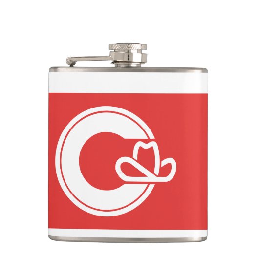 Flag of Calgary, Alberta Flask Heupfles (Voorkant)