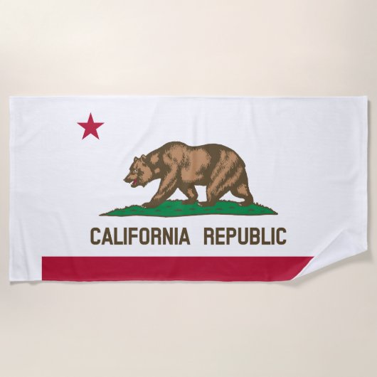 Flag Of California beach towel Strandlaken (Voorkant)
