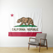 Flag Of California Wall Tapestry Wandkleed (In Situ (horizontaal))