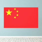 Flag of China Canvas Afdruk (Insitu (Houten vloer))