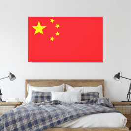 Flag of China Canvas Afdruk