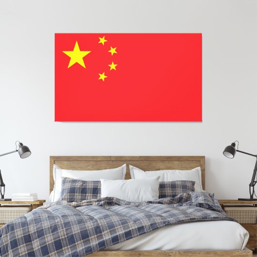 Flag of China Canvas Afdruk (Insitu (Slaapkamer))