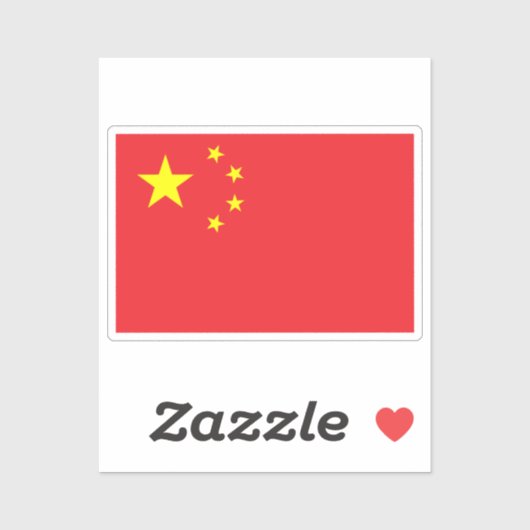 Flag of China Sticker (Vel)