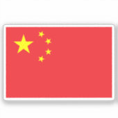 Flag of China Sticker (Voorkant)