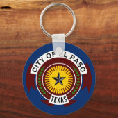 Flag of City of El Paso, Texas Keychain (Achterkant)