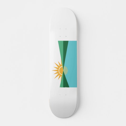 Flag of Coral Springs, Florida Skateboard (Voorkant)