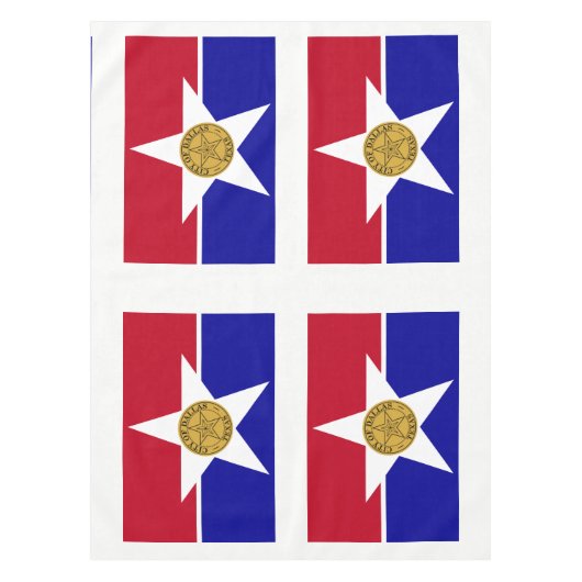 Flag of Dallas, Texas Tablecloth Tafelkleed (Voorkant)