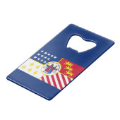 Flag of Detroit, Michigan Credit Card Bottle Opene (Devant Angle)