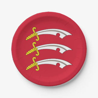 Flag of Essex Paper Plates Papieren Bordje