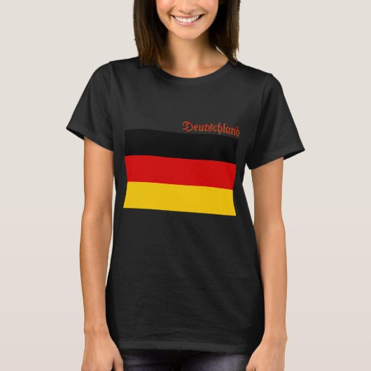 Flag of Germany custom-cut  T-shirt (Voorkant)
