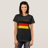 Flag of Germany custom-cut  T-shirt (Voorkant volledig)