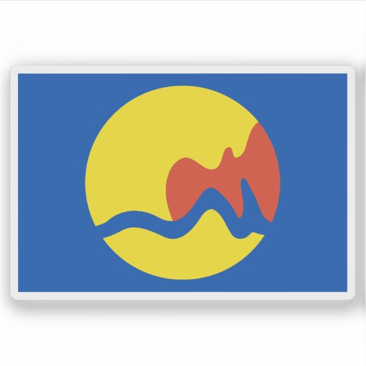 Flag of Grand Rapids, Michigan, USA Sticker (Voorkant)
