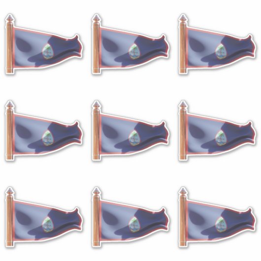 Flag of Guam Sticker (Voorkant)