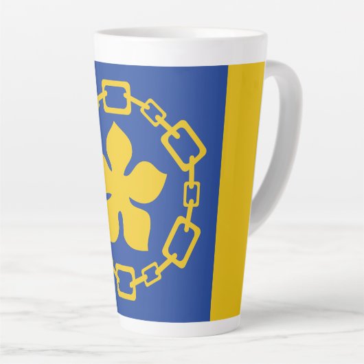 Flag of Hamilton, Ontario Latte Mug Latte Mok (Rechterhoek)