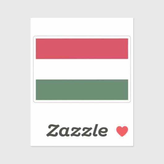 Flag of Hungary custom-cut Sticker (Vel)