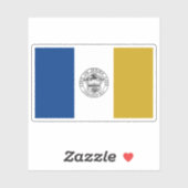 Flag of Jersey City, New Jersey, USA Sticker (Vel)