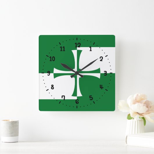 Flag of Kirkcudbrightshire Square Wall Clock Vierkante Klok (Huis)