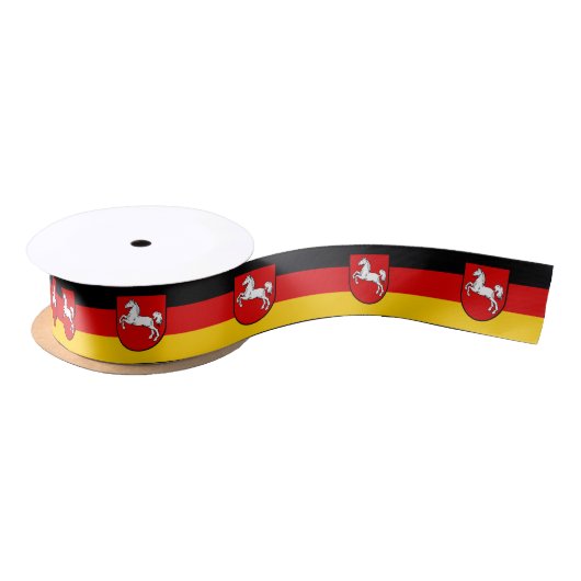 Flag of Lower Saxony Satin Ribbon Lint (Spoel)