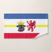 Flag of Mecklenburg-Western Pomerania Hand Towel (Serviette à main)