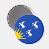 Flag of Merionethshire Magnet Magneet (Voorkant / Achterkant)