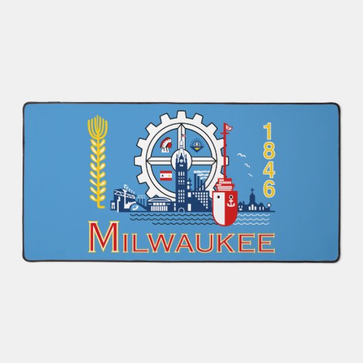 Flag of Milwaukee, Wisconsin  Bureaumat (Voorkant)