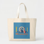 Flag of Milwaukee, Wisconsin Grote Tote Bag (Voorkant)