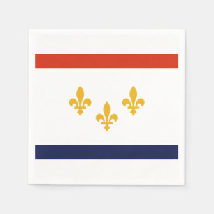 Flag of New Orleans, Louisiana Paper Napkins Servet