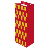 Flag of Northumberland Wine Gift Bag Wijn Cadeautas (Achterkant Gekanteld)