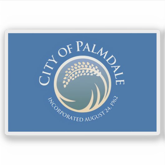 Flag of Palmdale, California, USA Sticker (Voorkant)