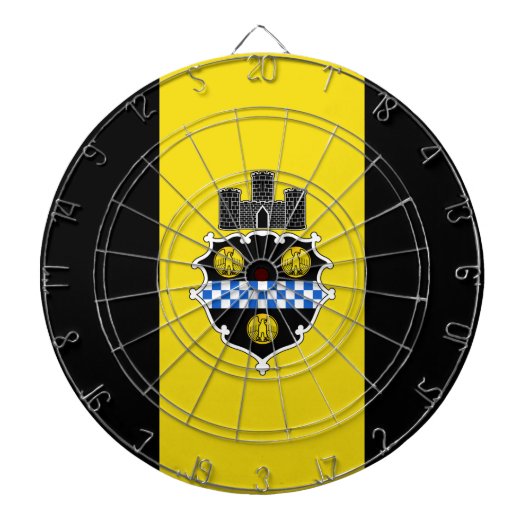 Flag of Pittsburgh, Pennsylvania Dartboard With Da Dartbord (Voorkant)