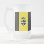Flag of Pittsburgh, Pennsylvania Frosted Glass Bee Matglas Bierpul (Links)