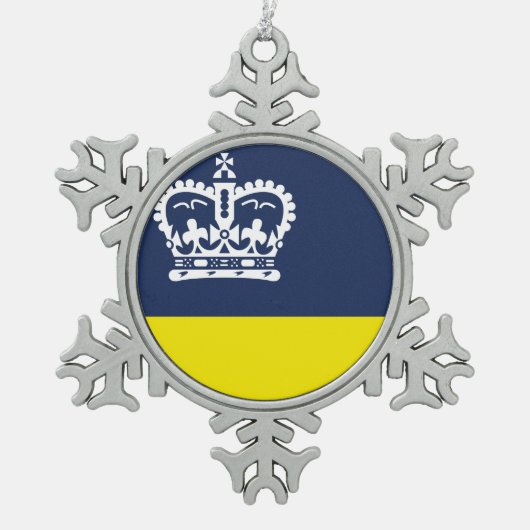 Flag of Regina, Tin Sneeuwvlok Ornament (Voorkant)