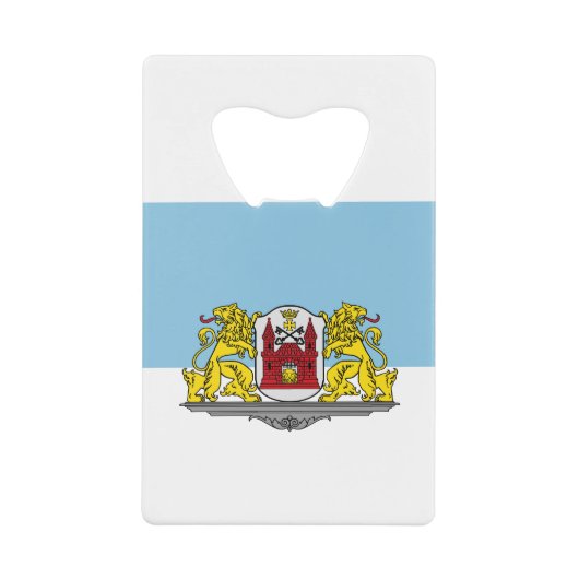Flag of Riga, Latvia Credit Card Bottle Opener (Devant)