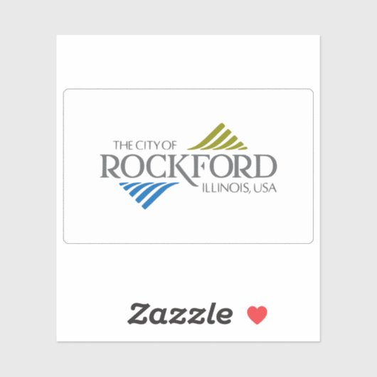 Flag of Rockford, Illinois, USA Sticker (Vel)