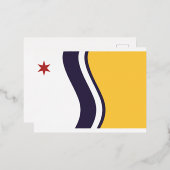 Flag of South Bend, Indiana Folie Feestdagen Briefkaart (Voorkant / Achterkant)