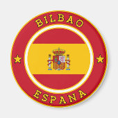 Flag Of Spain & Text Magnet (Devant)